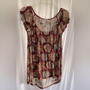 American Rag Women’s Multi Colored Starburst Top Size XL